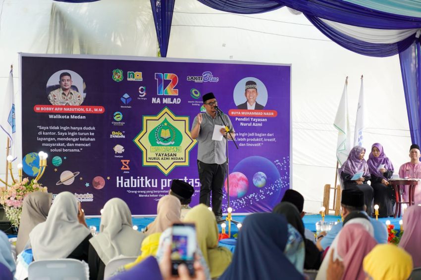 Milad ke-12 Yayasan Nurul Azmi, Bobby Nasution: Ajarkan dan Manfaatkan Digitalisasi kepada Siswa